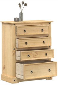 vidaXL Armário com gavetas Corona 92x48x120 cm madeira de pinho maciça