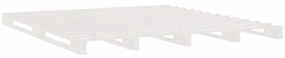 Cama de paletes 160x200 cm pinho maciço branco