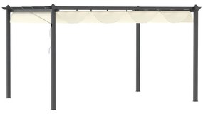 Pérgola de Jardim com Teto Retrátil e Drenagem - 4x3m