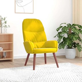 vidaXL Cadeira de descanso veludo amarelo