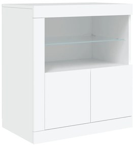 Aparador com luzes LED 283x37x67 cm branco