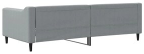 Sofá-cama 90x200 cm tecido cinzento-claro