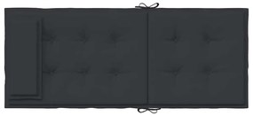 Almofadões p/ cadeira encosto alto 4 pcs tecido oxford preto