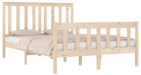 Estrutura de cama casal 135x190 cm pinho maciço