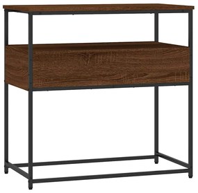 Mesa consola 75x40x75 cm derivados de madeira carvalho castanho