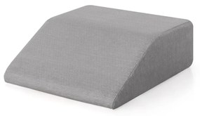 Almofada de elevação das pernas em cunha de espuma viscoelástica amovível com capa amovível respirável para dormir Ler Gravidez 60 x 54,5 x 20 cm Cinz