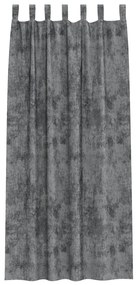 Cortinas de Veludo 2 pcs com Abas Cinza 245x140 cm