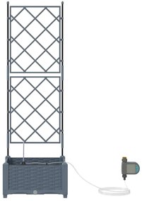 Jardineiras de Jardim 1 pc Cinzento-claro 40 x 40 x 126 cm