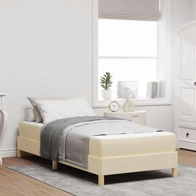 vidaXL Cama Box Creme, Marrom 90 x 190 cm