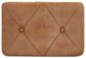 Poltrona de apoio com banco para os pés lona castanho