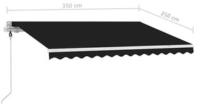Toldo automático independente 350x250 cm antracite
