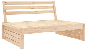 5 pcs conjunto lounge de jardim madeira de pinho maciça