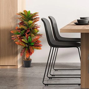 Planta artificial de 100 cm com folhas coloridas e vegetação realista Tronco de madeira natural para escritório e casa Multicolor