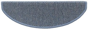 Tapetes escada adesivos aspeto sisal 15 pcs 65x21x4 cm azul