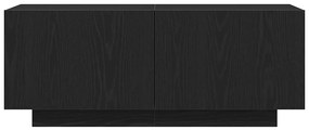 Estante para TV vidaXL Preta em Carvalho 100x35x40 cm em Madeira Engen