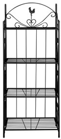 Suporte quadrado para planta / Preto
