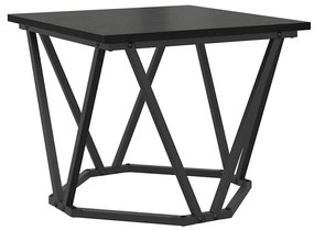 Mesas de Lado vidaXL 3 pcs Preto Carvalho de Madeira Engineered