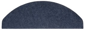 Tapetes de escada adesivos 30 pcs 65x22,5x3,5 cm azul