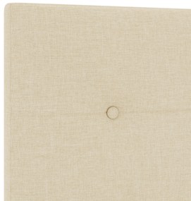 Cabeceira vidaXL com Botões Estofada Creme 180 cm Tecido