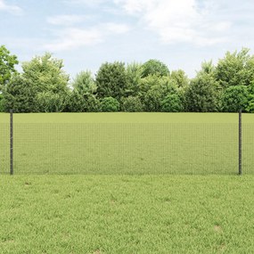 Conjunto de Cerca de Jardim 2 Unidades Cinza Aço Galvanizado