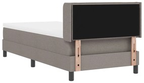 Cama Box Spring vidaXL com Colchão Taupe 80x200 cm Tecido, Design de C