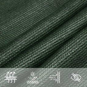 Para-sol estilo vela 160 g/m² 4/5x4 m PEAD verde-escuro