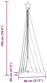 LED Árvore de Natal 339 LEDs Azul 187 cm