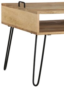 Móvel de TV madeira de mangueira maciça 110x35x45 cm