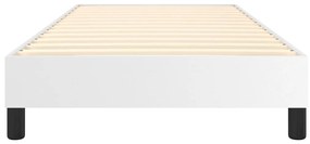 Estrutura de cama 100x200 cm couro artificial branco