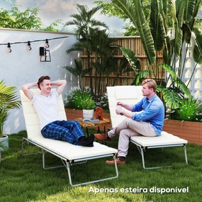Conjunto de 2 Almofadas para Espreguiçadeira Dobráveis Almofadas para