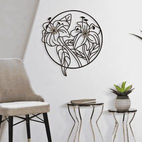 DECORAÇÃO DE PAREDE SIMPLY FLOTIS 63x2x69 CM PRETO/DOURADO