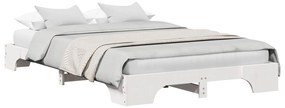 Estrutura de Cama Branca Madeira Maciça 120 x 200 cm Retangular