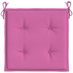Almofadões p/ cadeira 2pcs 40x40x4cm tecido rosa