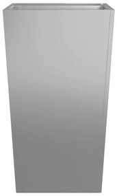 Vaso/floreira de jardim 45x45x75 cm aço galvanizado