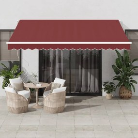 Toldo retrátil manual 400x300 cm bordô