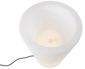 Candeeiro de pé para exterior vaso branco 60 cm IP44 - Verano Moderno