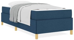 Cama Box Outros Azul e Branco 90 x 190 cm tecido