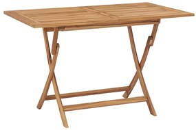 Mesa de jardim dobrável 120x70x75 cm madeira teca maciça