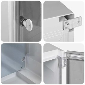 Armário de Controle IP65 Impermeável Cinza 35x19,5x50 cm Plástico ABS