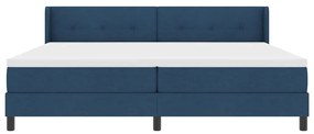Cama Box com Colchão , Azul, 200 cm x 200 cm, Tecido