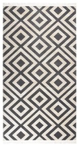 vidaXL Tapete de exterior tecelagem lisa 80x150 cm preto e bege claros
