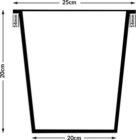 Vaso de flores Polyrattan 83x30,5x60cm Preto
