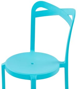 Conjunto de 6 cadeiras de plástico azuis CAMOGLI Beliani