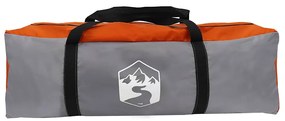 Tenda familiar estilo Igloo 6 pessoas imperm. cinza/laranja