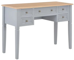 vidaXL Secretária 109,5x45x77,5 cm madeira cinzento