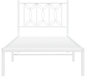 Estrutura de cama sem colchão com cabeceira 75x190 cm branco