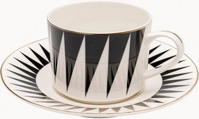 Chávenas de café com pires Harlequin, conjunto de 4