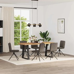 vidaXL Cadeiras de jantar 6 pcs cinza escuro Faux Suede Couro