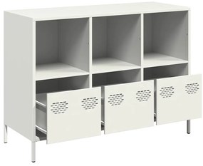 Aparador 101,5x39x73,5 cm aço laminado a frio branco