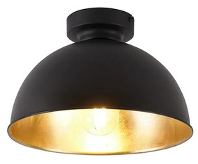 LED Candeeiro de teto inteligente preto com dourado 28 cm incl. Wifi A60 - Magnax Industrial